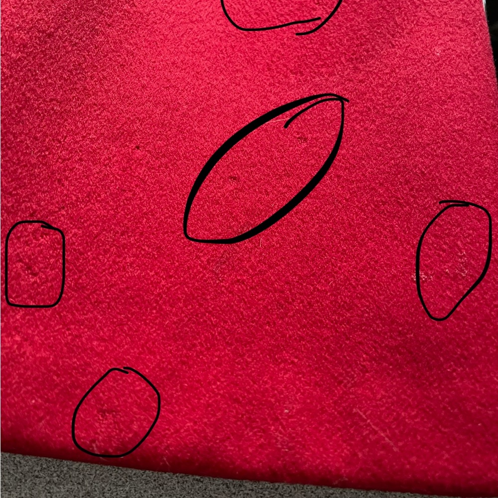 DIANA CHARLES Elegant Red Wool Cashmere Blend Coat Size 11/12 - Picture 16 of 16